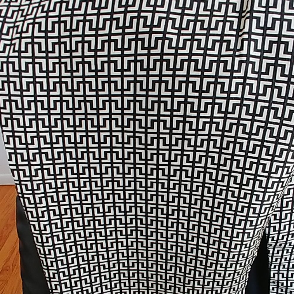 I*N*C Mod Boho Black White Silk Geometric Pants